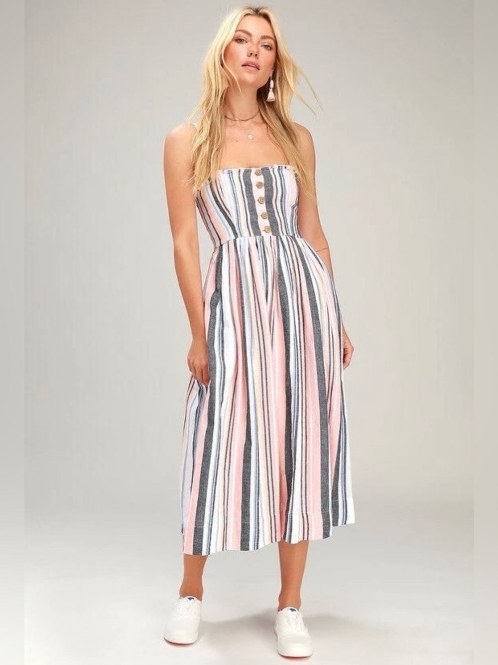 Free People lilah pleated tube dress